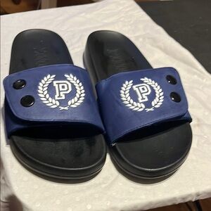 PINK VS Women Navy and Black Slide Sandals